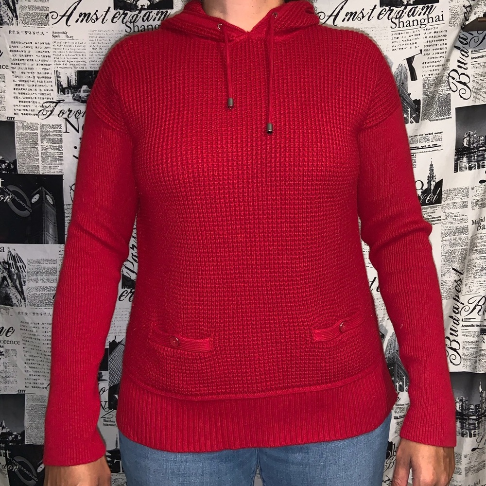 Banana Republic Red hooded sweater - size Medium
